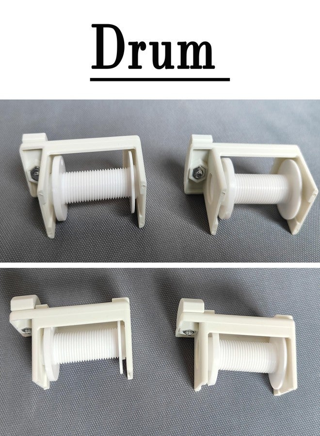 GREEN DECOR Roman Blinds Installation Kit Set, 2 Clutch Connector for 38mm Pipe with 2 Drums, 2 L Brackets, 2 End Cap, Corded Chain, 4 Screw and 4 Wall Plug - Image 4